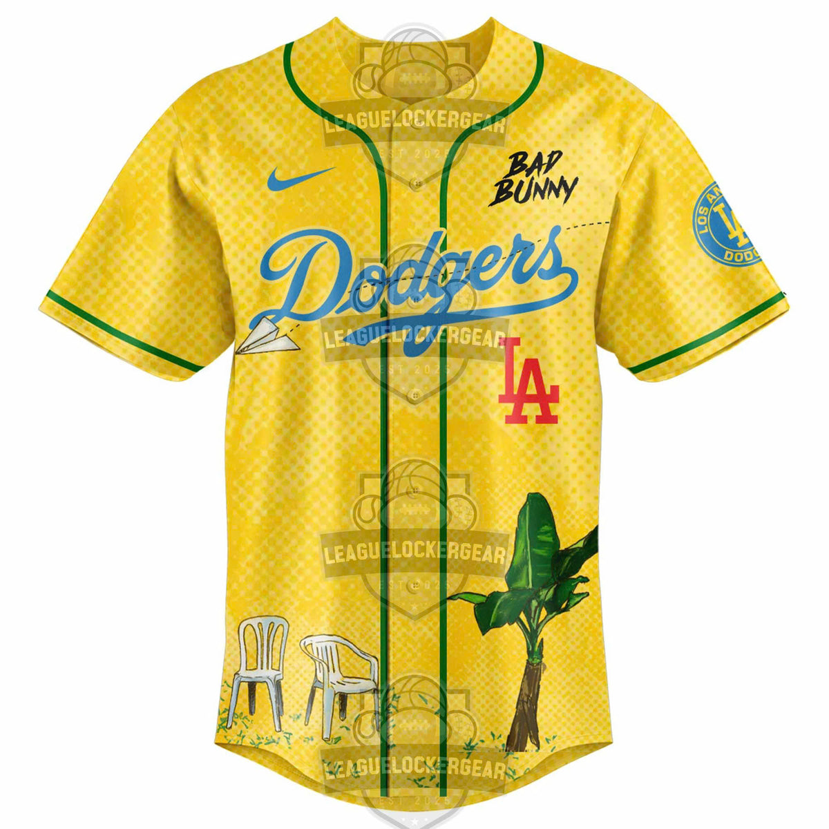 Bad Bunny Debí Tirar Más Fotos World Tour Los Angeles Dodgers Baseball Jersey - LeagueLockerGear
