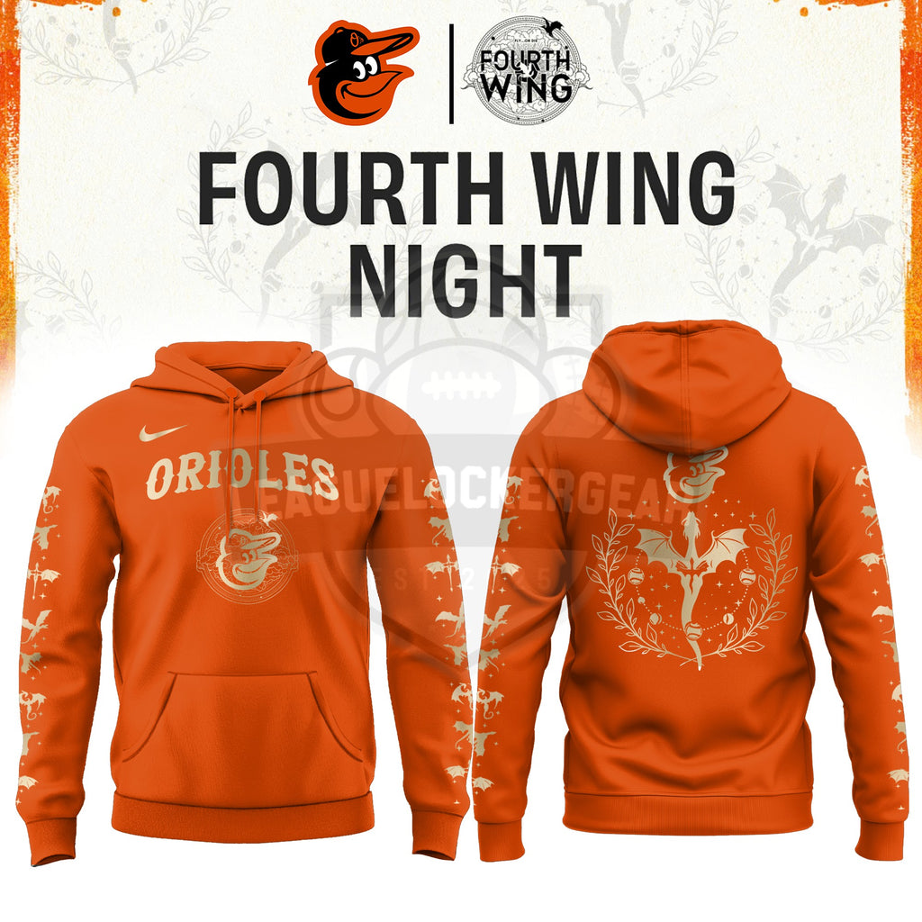 Baltimore Orioles Fourth Wing Night Hoodie - LeagueLockerGear