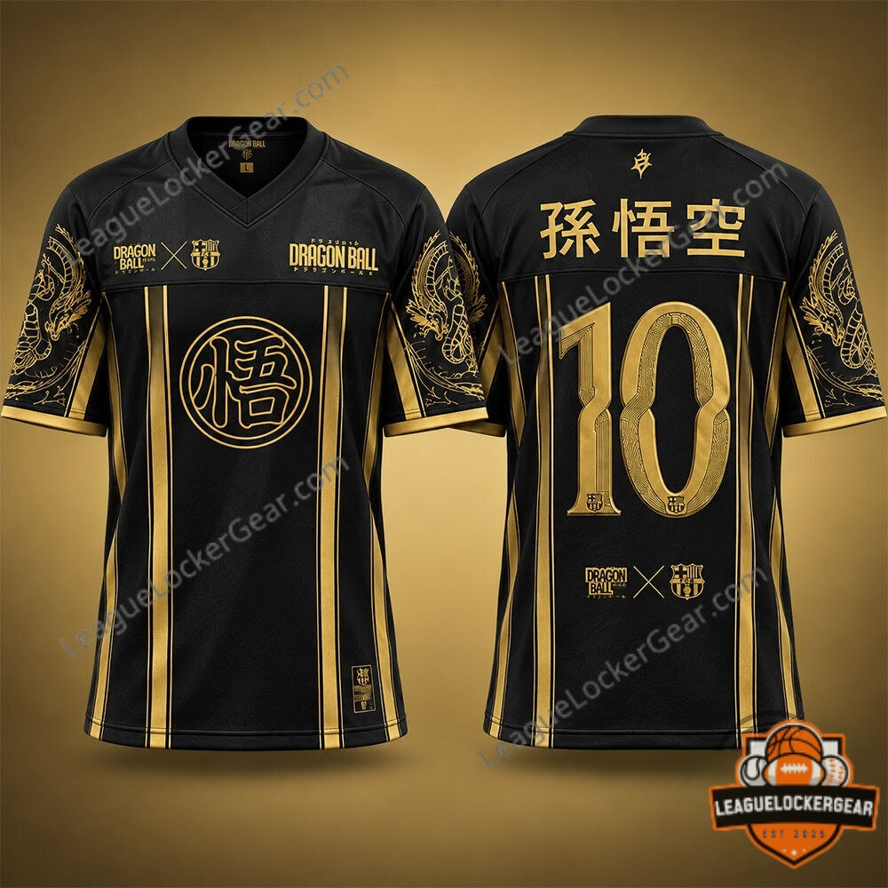 Barcelona Dragon Ball Goku Collaboration Football Jersey