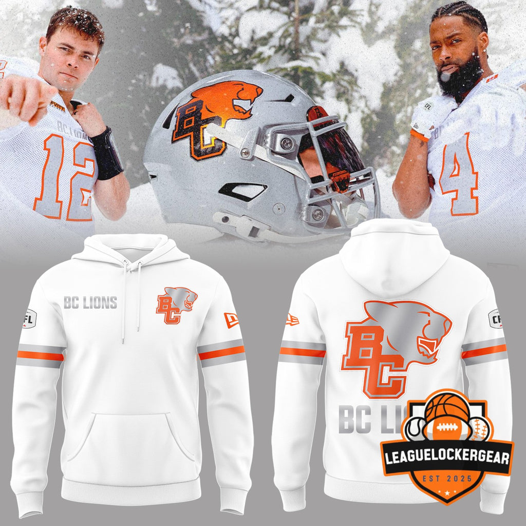 BC Lions Winter Whiteout Pullover Hoodie - LeagueLockerGear