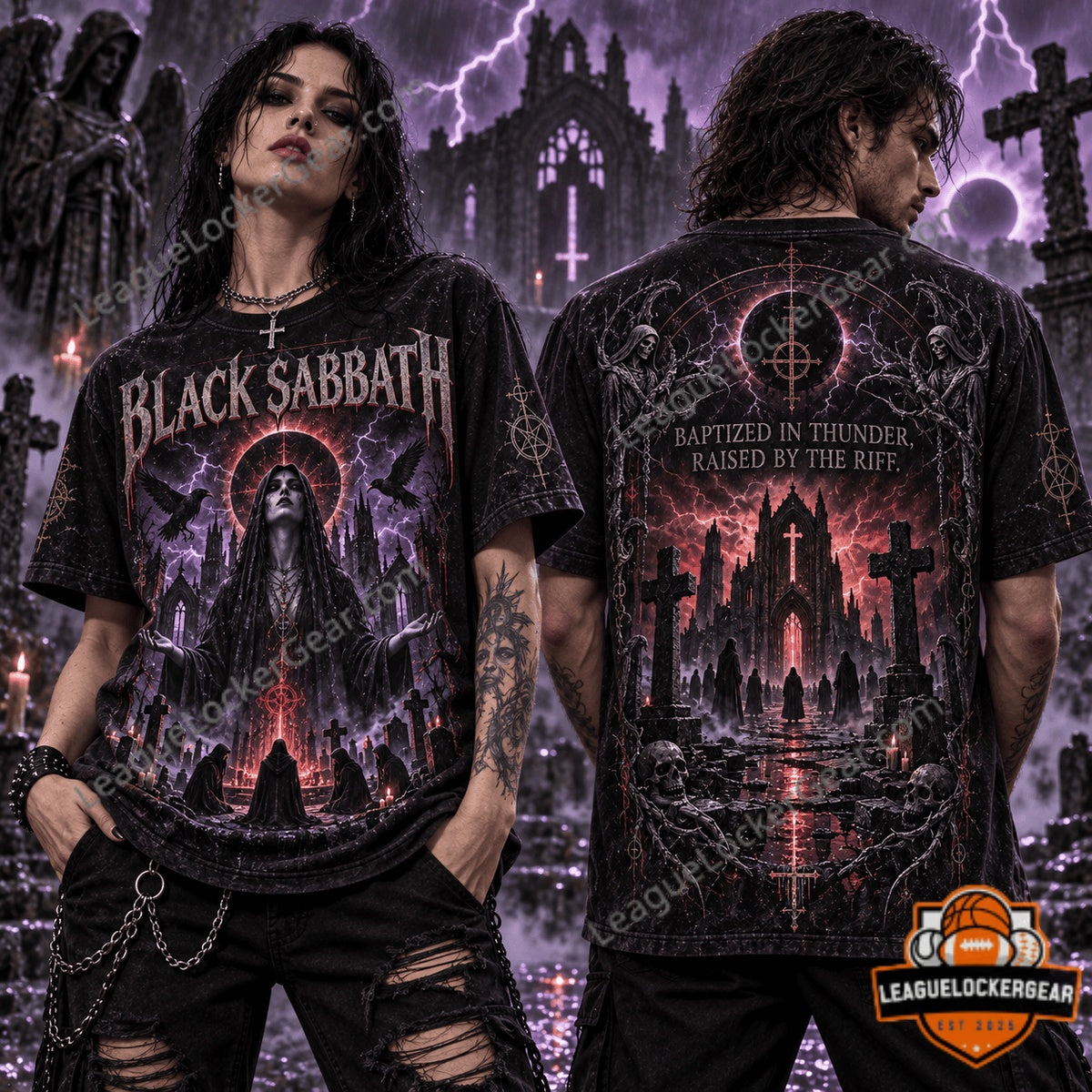 Black Sabbath Baptized in Thunder Halloween 2026 T-Shirt