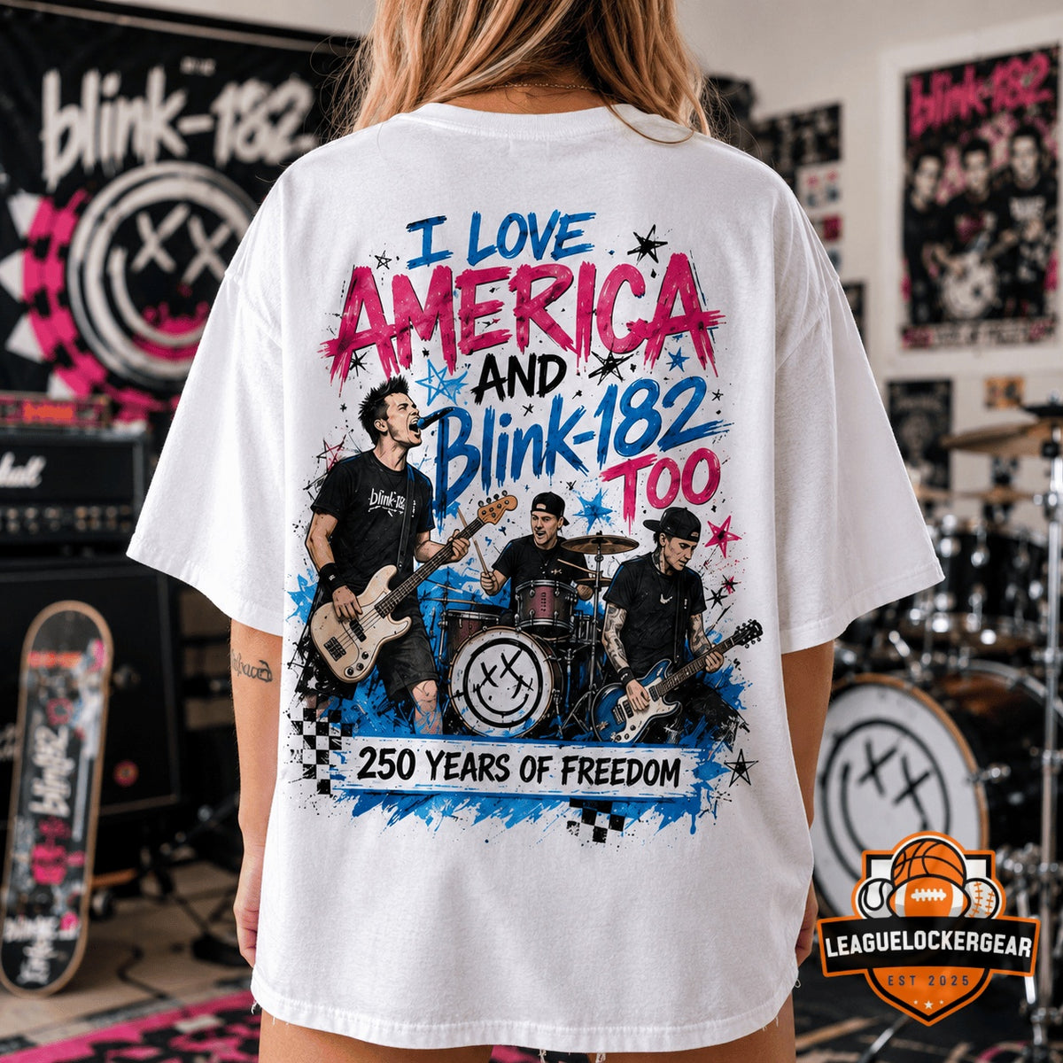 Blink-182 America 250th Anniversary T-Shirt - LeagueLockerGear