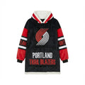 Portland Trail Blazers NBA Sherpa Hoodie Blanket – “Rip City” Blazing Comfy Fleece Poncho - LeagueLockerGear