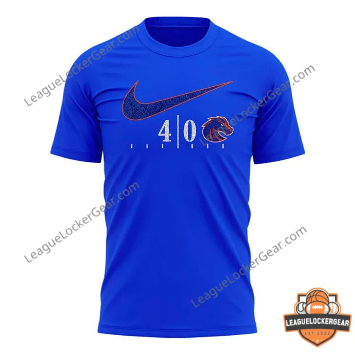 Boise State Broncos Football 40th Anniversary The Blue Helmet T-Shirt