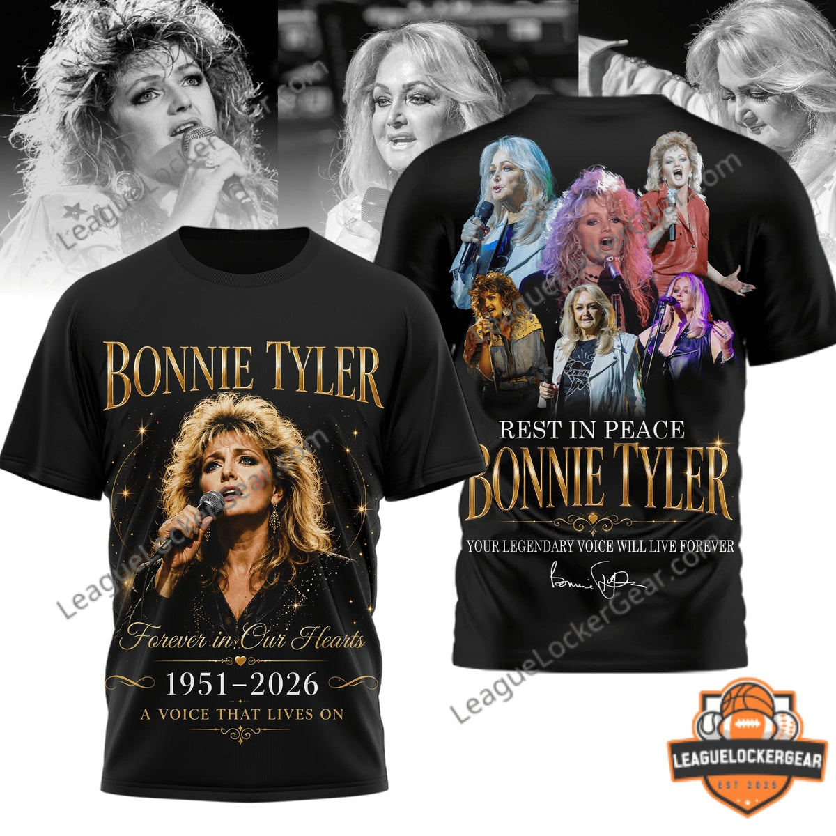 Bonnie Tyler Rest In Peace 1951-2026 Memorial Tribute T-Shirt - LeagueLockerGear