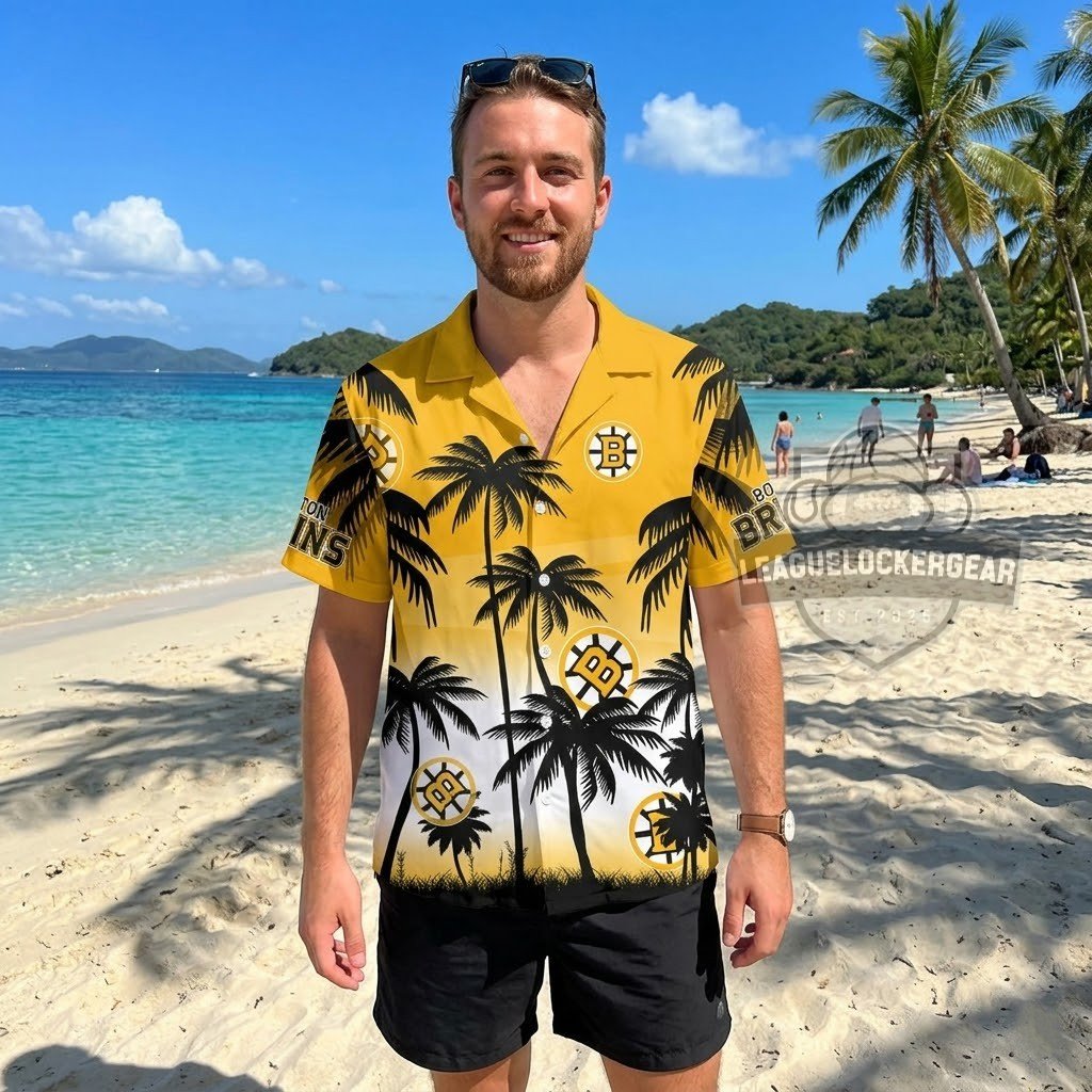 Boston Bruins Hawaiian Shirt - LeagueLockerGear