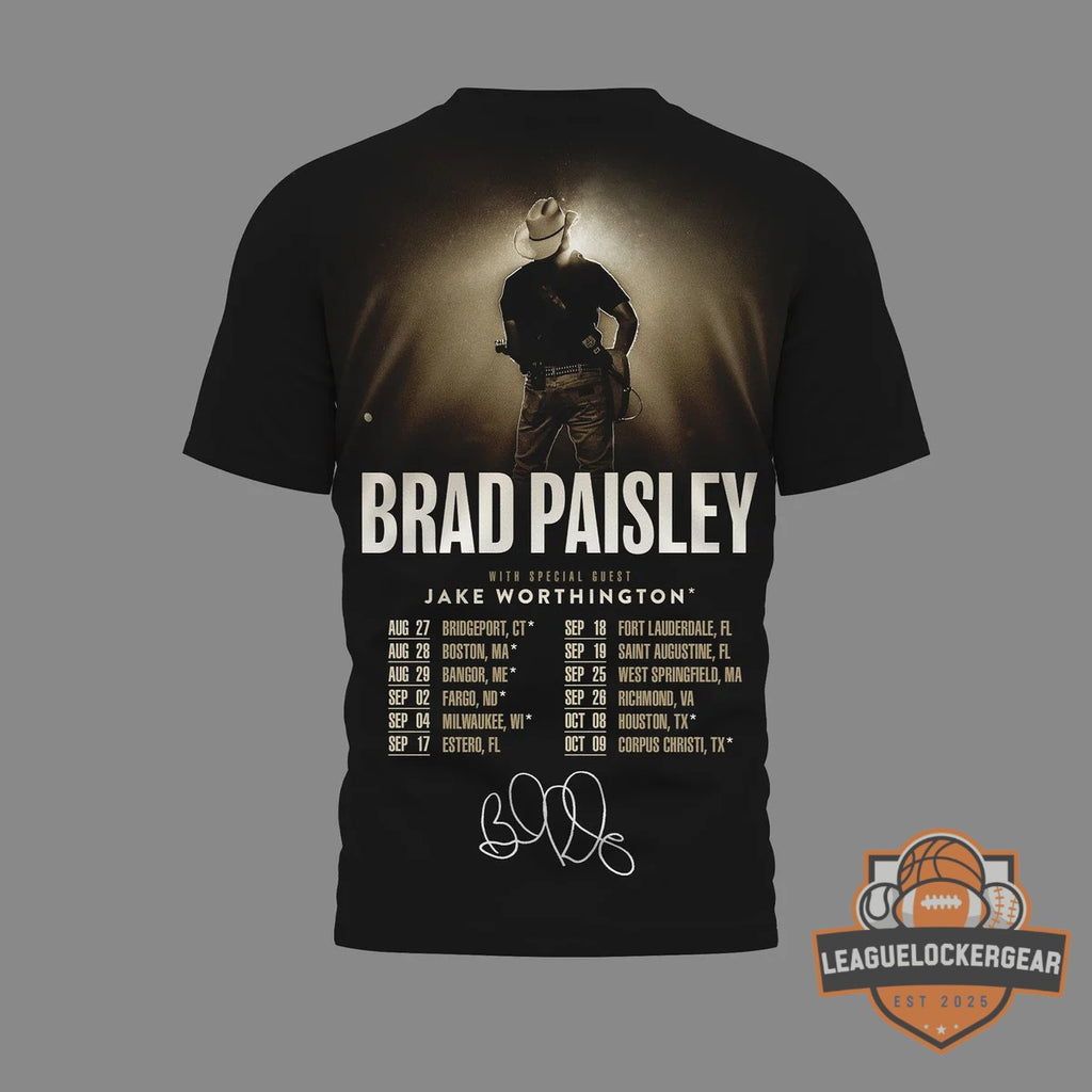Brad Paisley Jake Worthington 3D T-Shirt - LeagueLockerGear