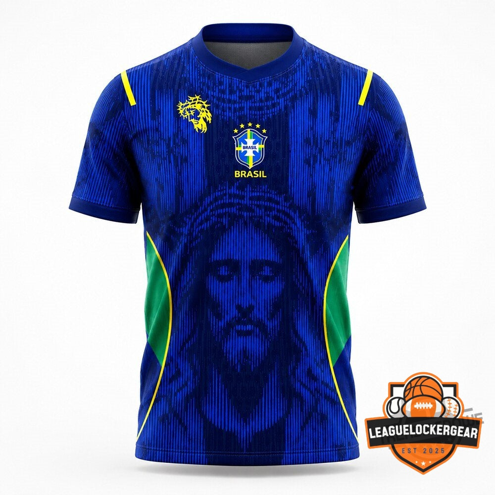 Brazil 2026 National Football Team Jesus Christ Football Jersey - LeagueLockerGear