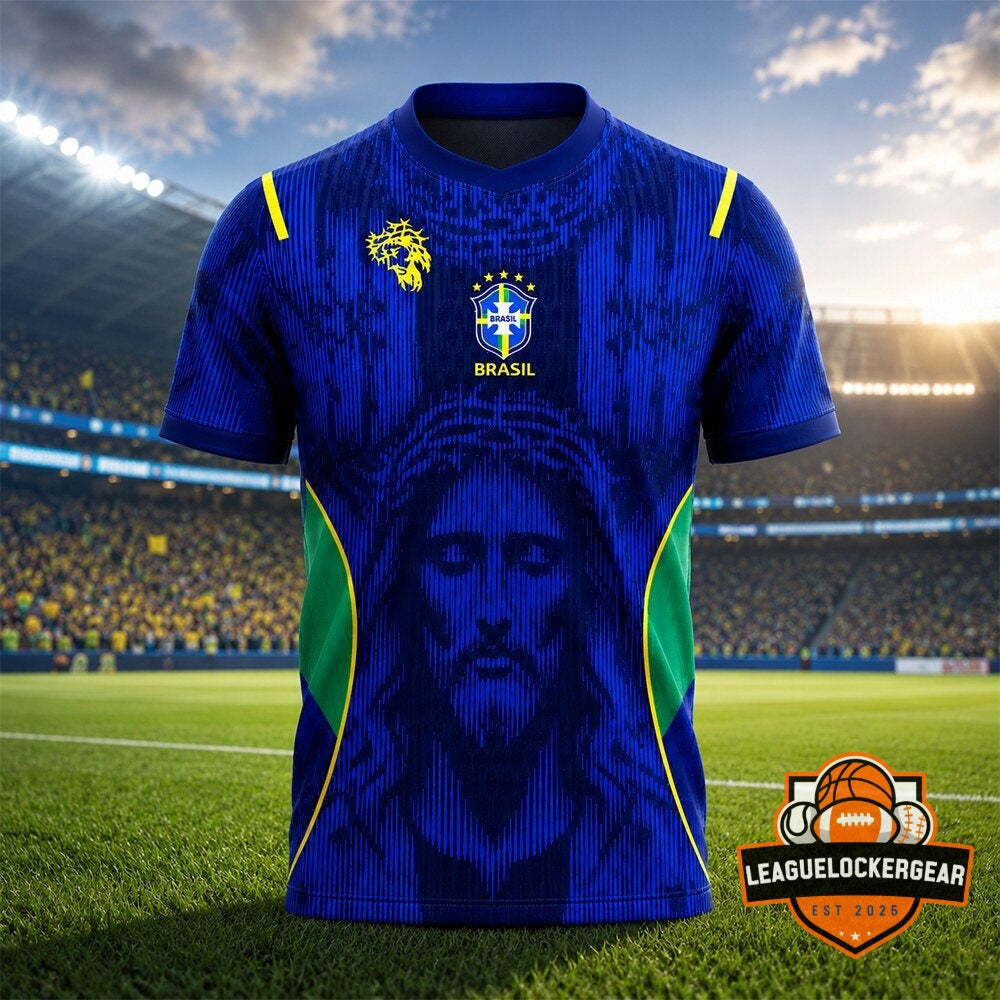 Brazil 2026 National Football Team Jesus Christ Football Jersey - LeagueLockerGear