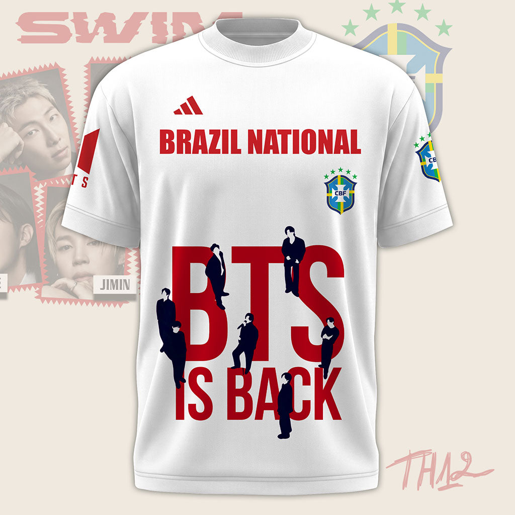 BTS Is Back x Brazil World Cup 2026 T-Shirt - LeagueLockerGear