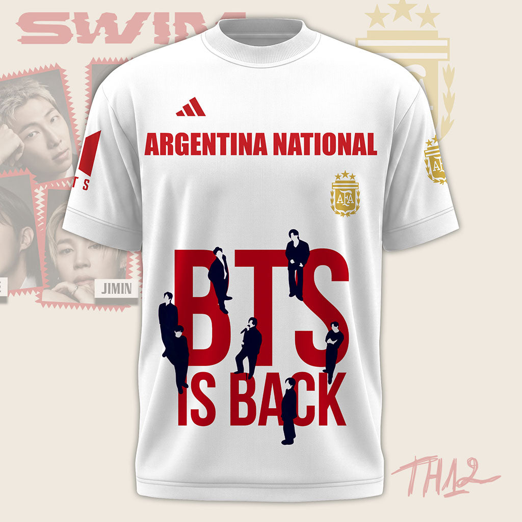 BTS Is Back x Argentina World Cup 2026 T-Shirt - LeagueLockerGear
