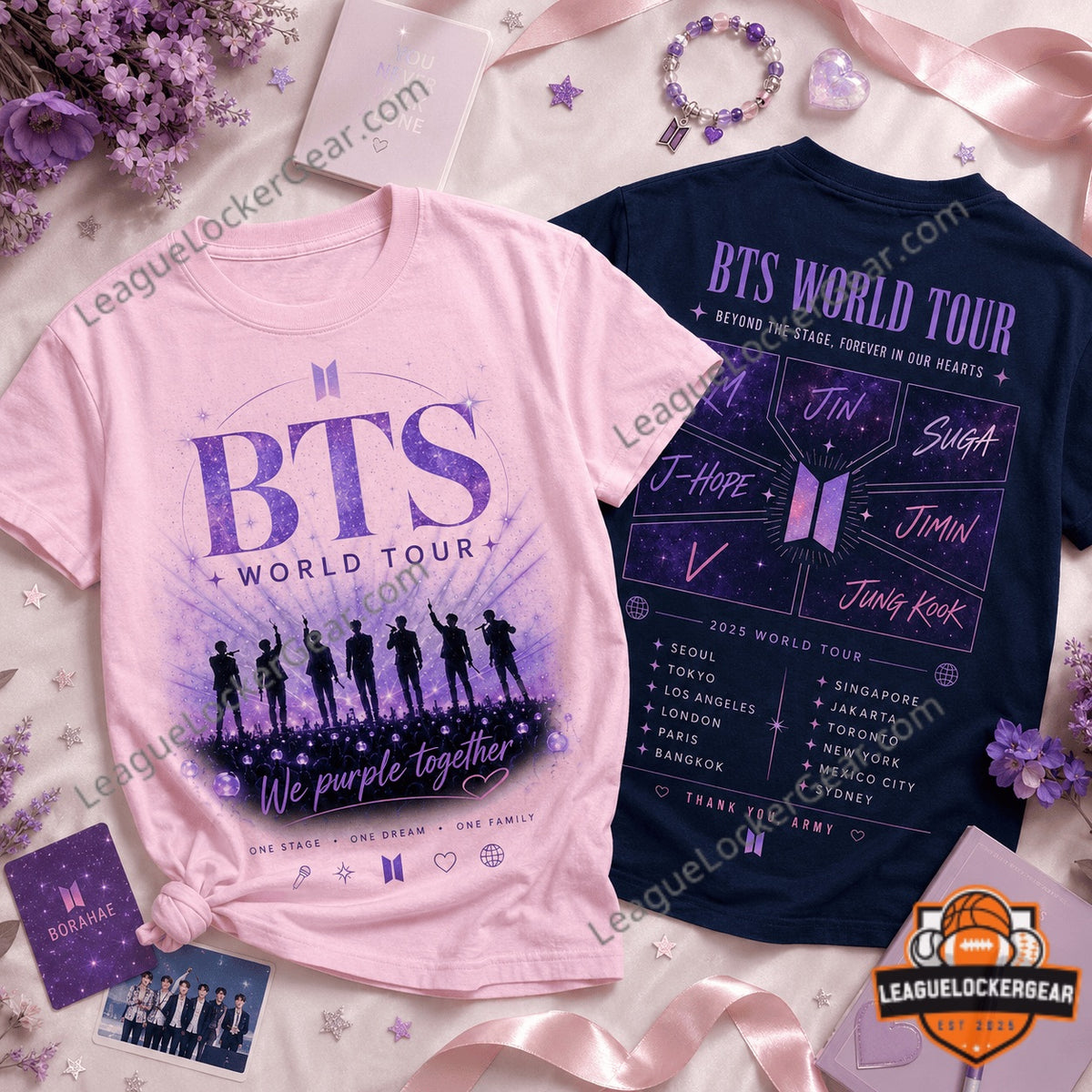 BTS World Tour 2026 We Purple Together T-Shirt - LeagueLockerGear