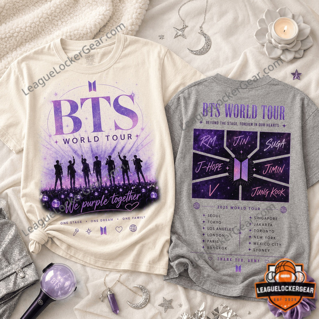 BTS World Tour 2026 We Purple Together T-Shirt - LeagueLockerGear
