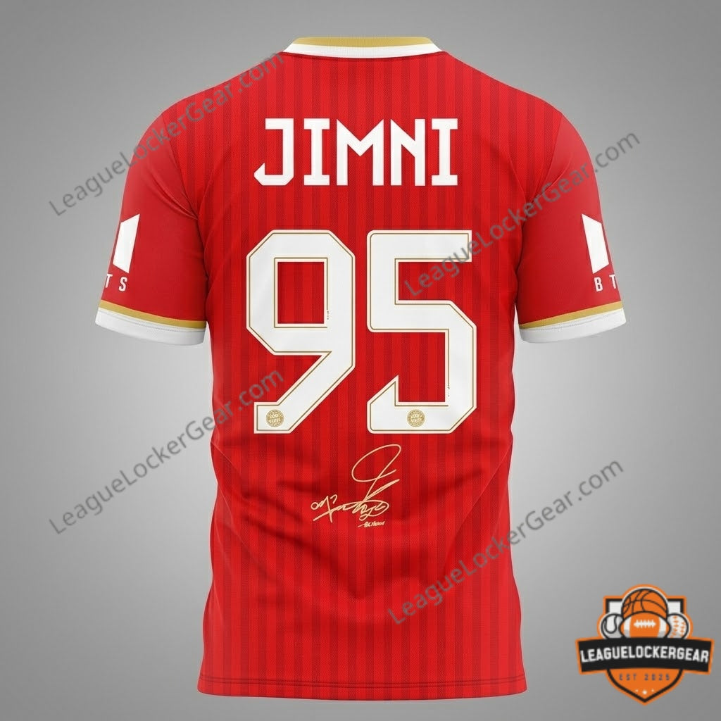 BTS World Tour Arirang Bayern Munich JIMNI Football Jersey - LeagueLockerGear
