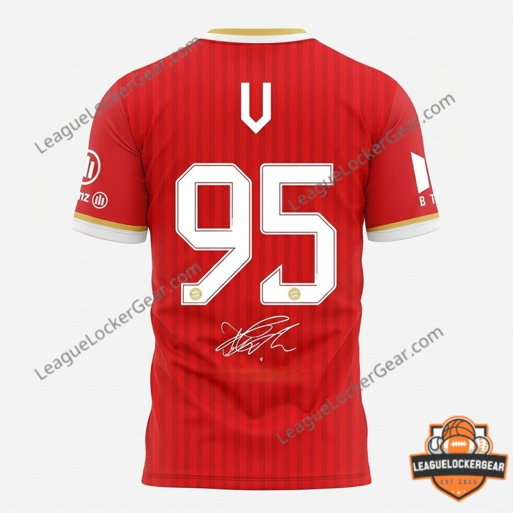V BTS x Bayern Munich World Tour Arirang Collaboration Jersey - LeagueLockerGear