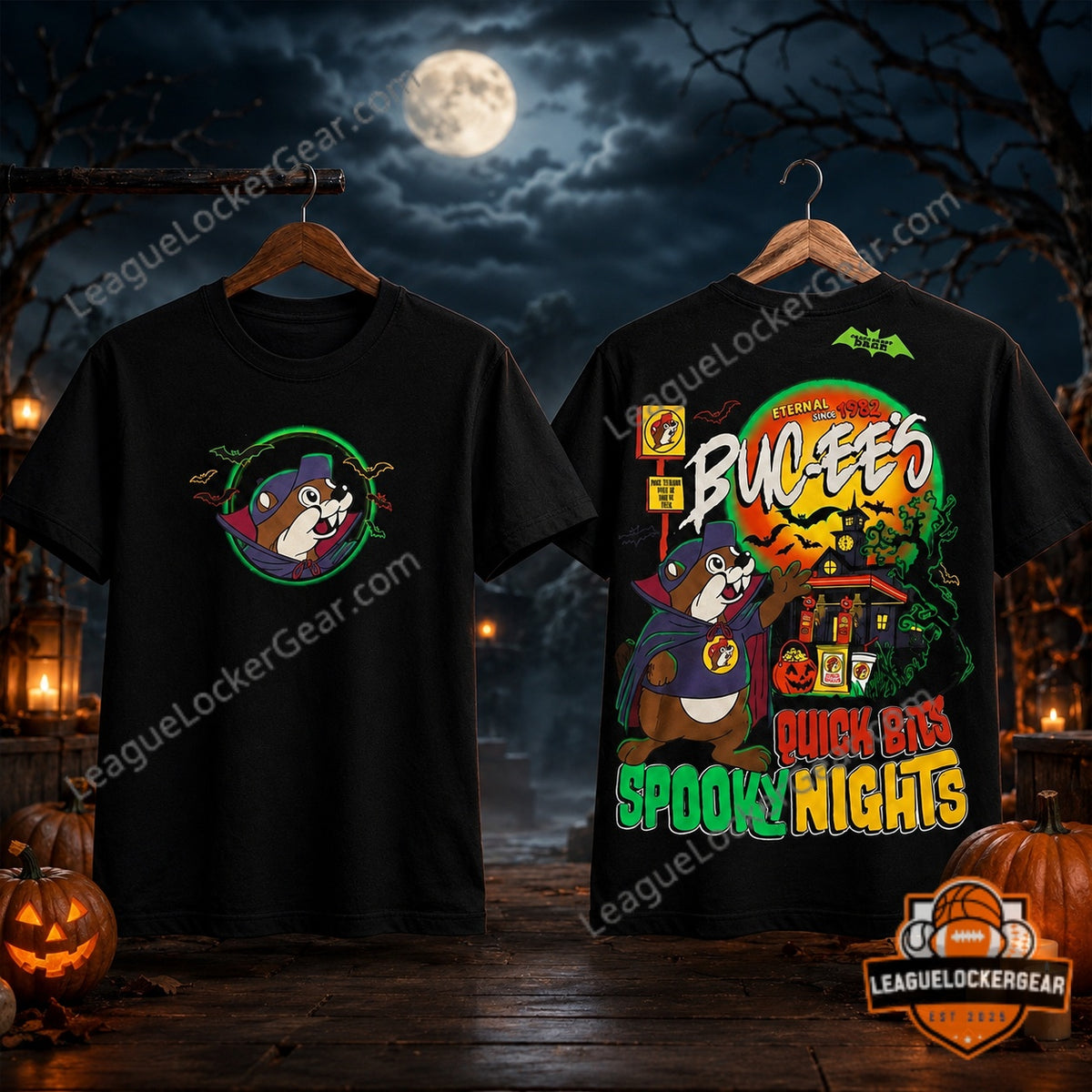 Buc-ee's Quick Bits Spooky Nights Halloween T-Shirt - LeagueLockerGear