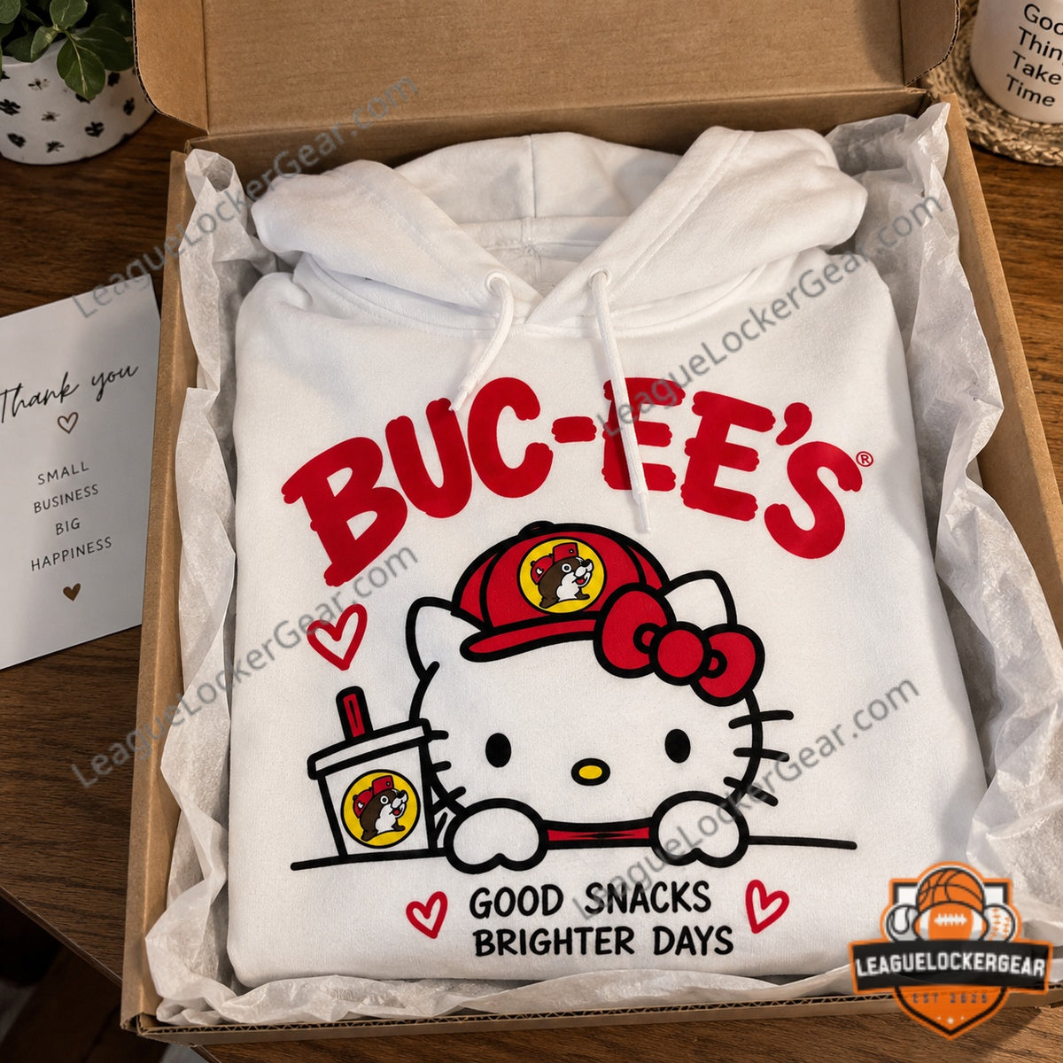 Buc-ee's Hello Kitty Good Snacks Brighter Days Hoodie