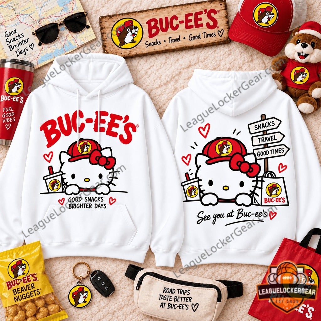 Buc-ee's Hello Kitty Good Snacks Brighter Days Hoodie