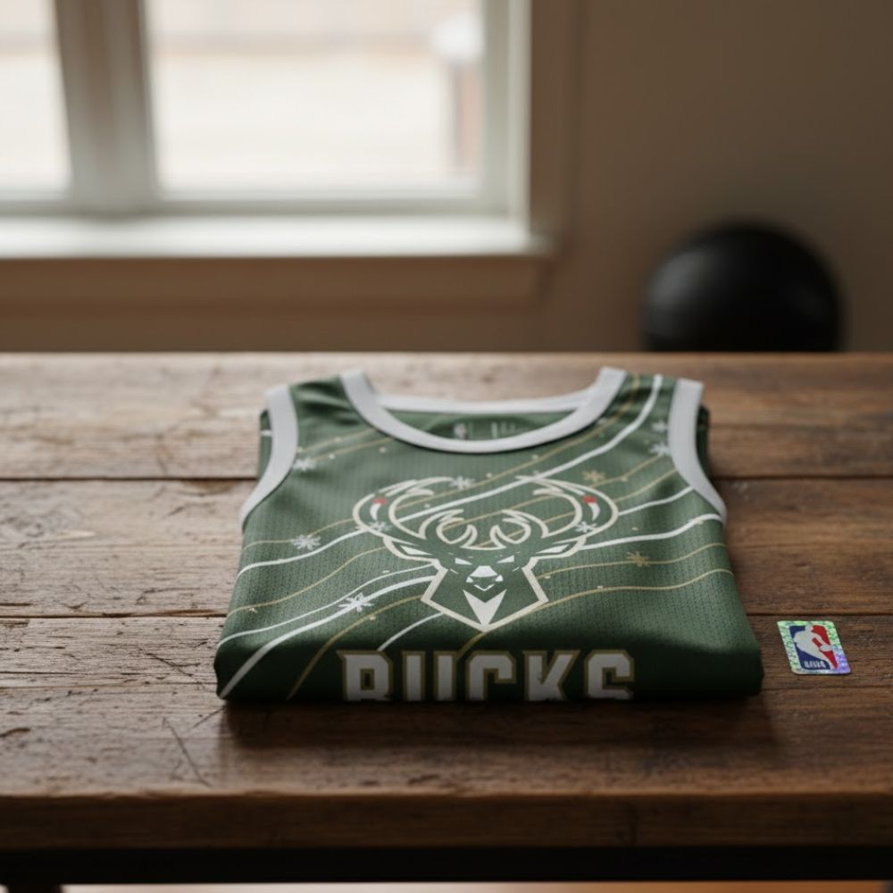 Milwaukee Bucks Custom Christmas Basketball Jersey – Exclusive Personalized Holiday Edition 2025 - LeagueLockerGear