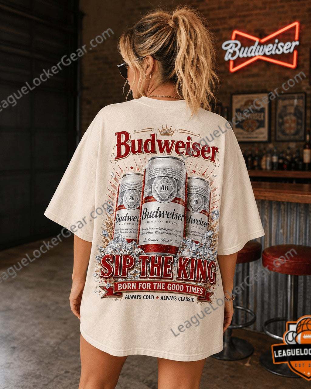 Budweiser King of Beers 3D T-Shirt - LeagueLockerGear