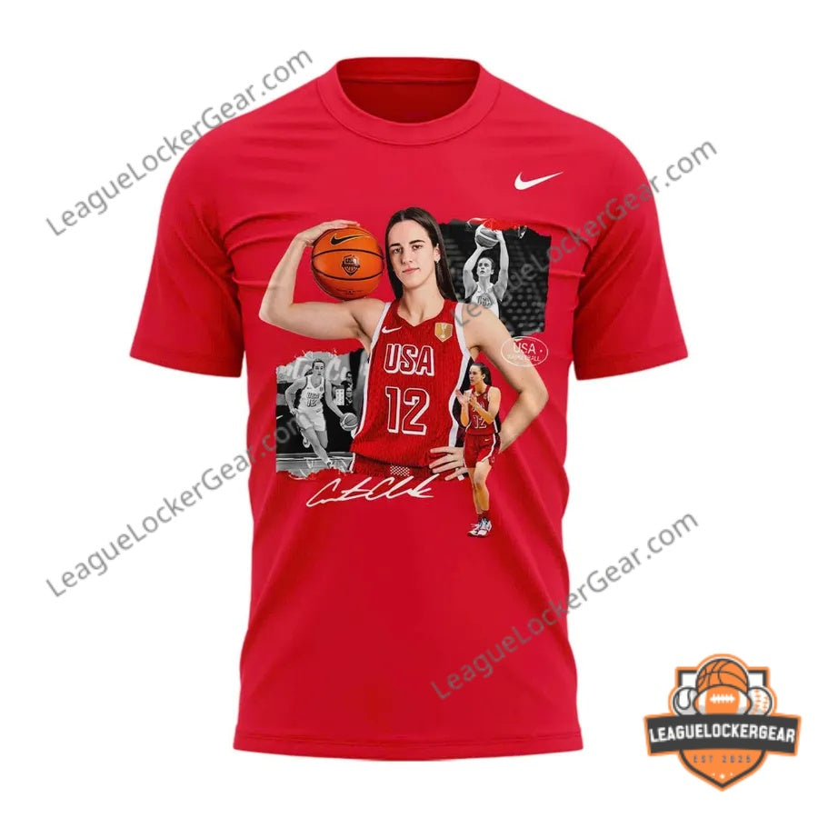 Caitlin Clark USA Basketball Tribute T-Shirt | League Locker Gear