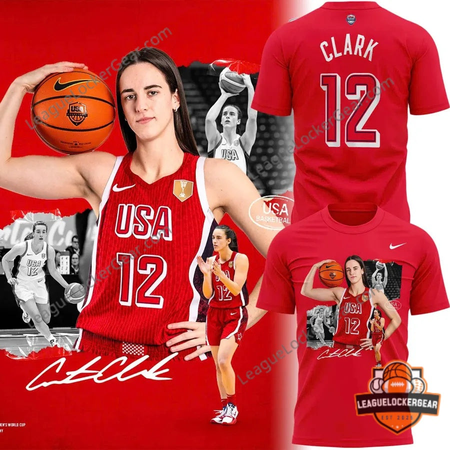 Caitlin Clark USA Basketball Tribute T-Shirt | League Locker Gear