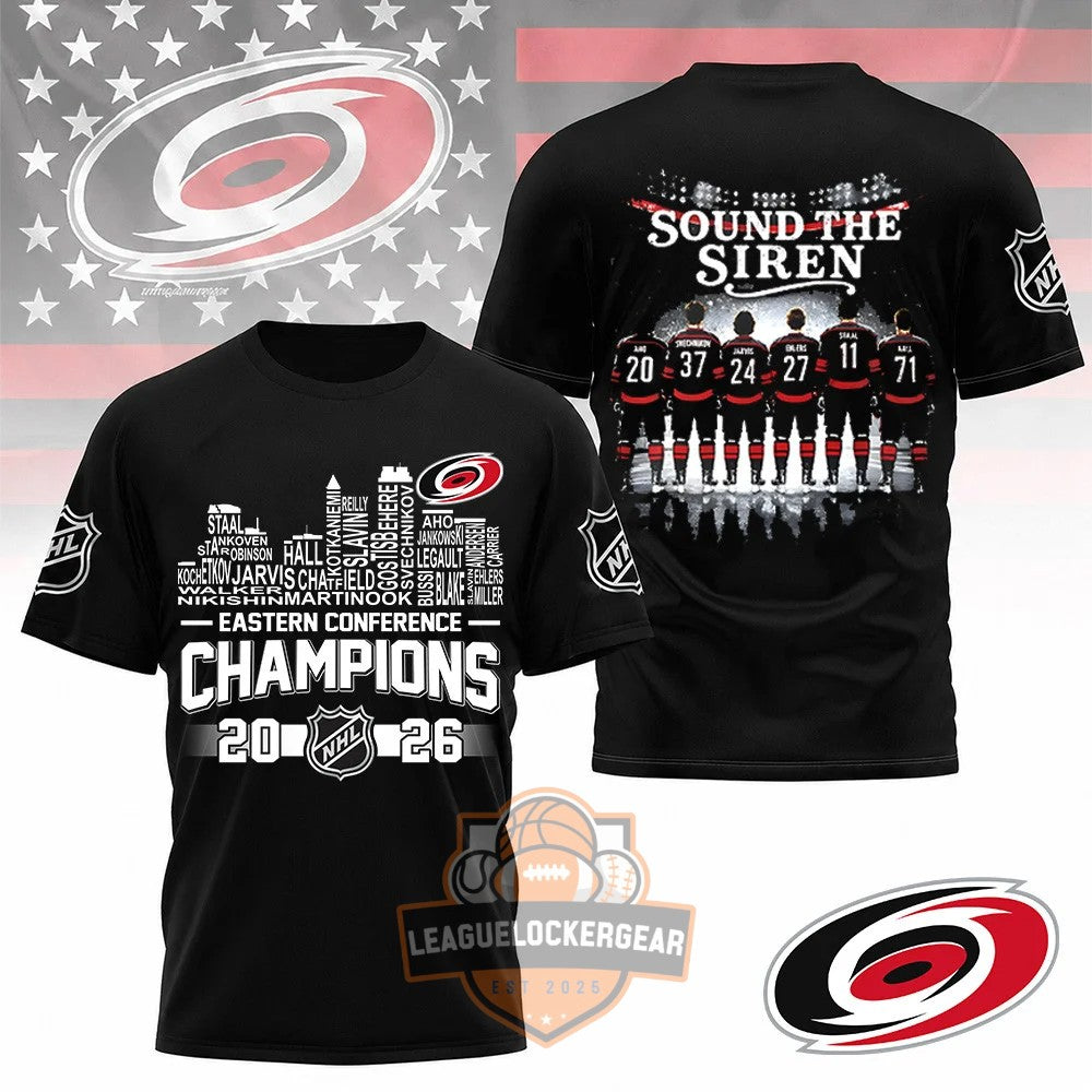 Carolina Hurricanes Eastern Conference Champions 2026 T-Shirt - LeagueLockerGear