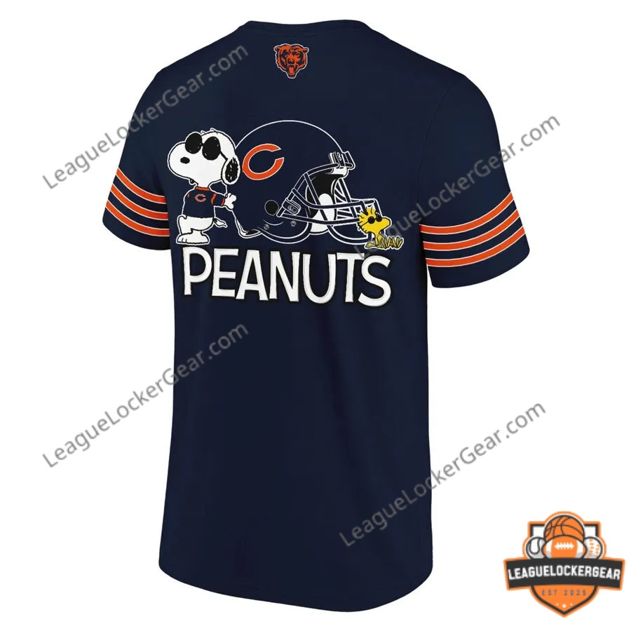Chicago Bears Peanuts Kids Game 2026 T-Shirt | League Locker Gear