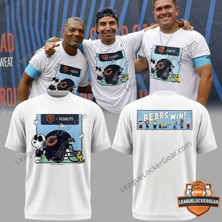 Chicago Bears Peanuts Snoopy Bears Win T-Shirt