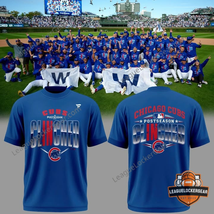 Chicago Cubs Postseason Clinched 2026 T-Shirt | League