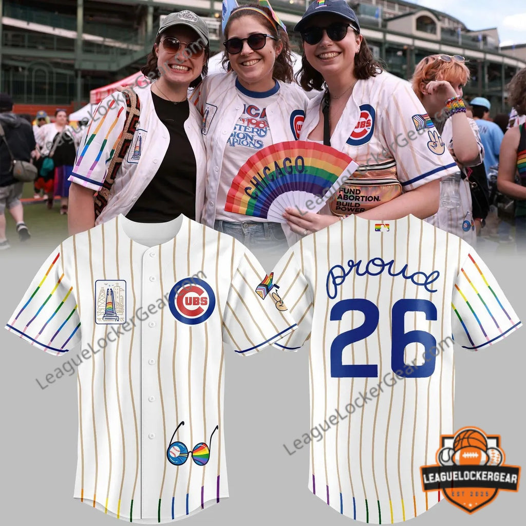 Chicago Cubs Pride 26 Baseball Jersey - LeagueLockerGear