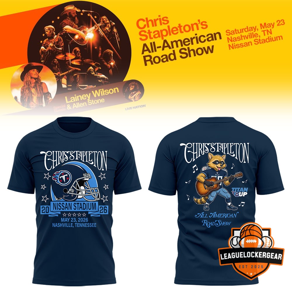 Chris Stapleton All-American Road Show 2026 Nissan Stadium T-Shirt - LeagueLockerGear