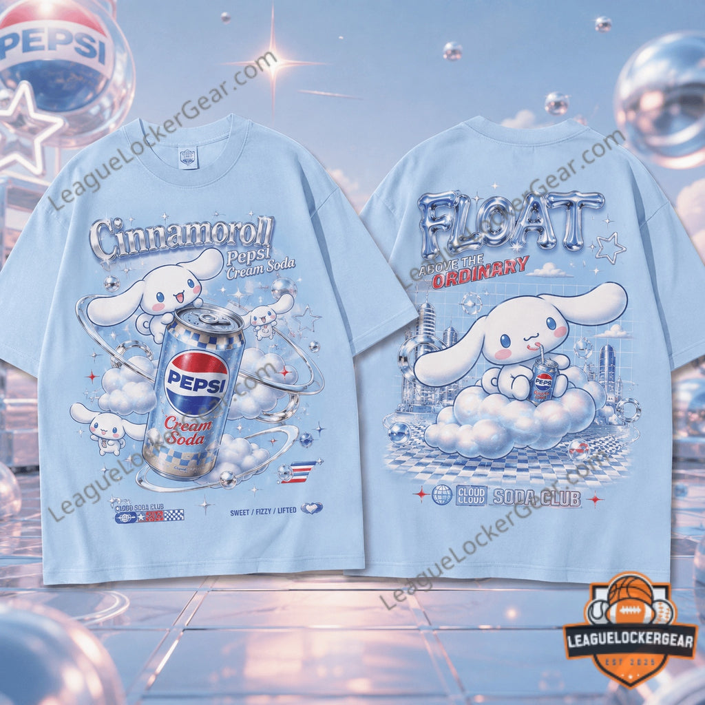Cinnamoroll Pepsi Cream Soda Float T-Shirt - League Locker Gear