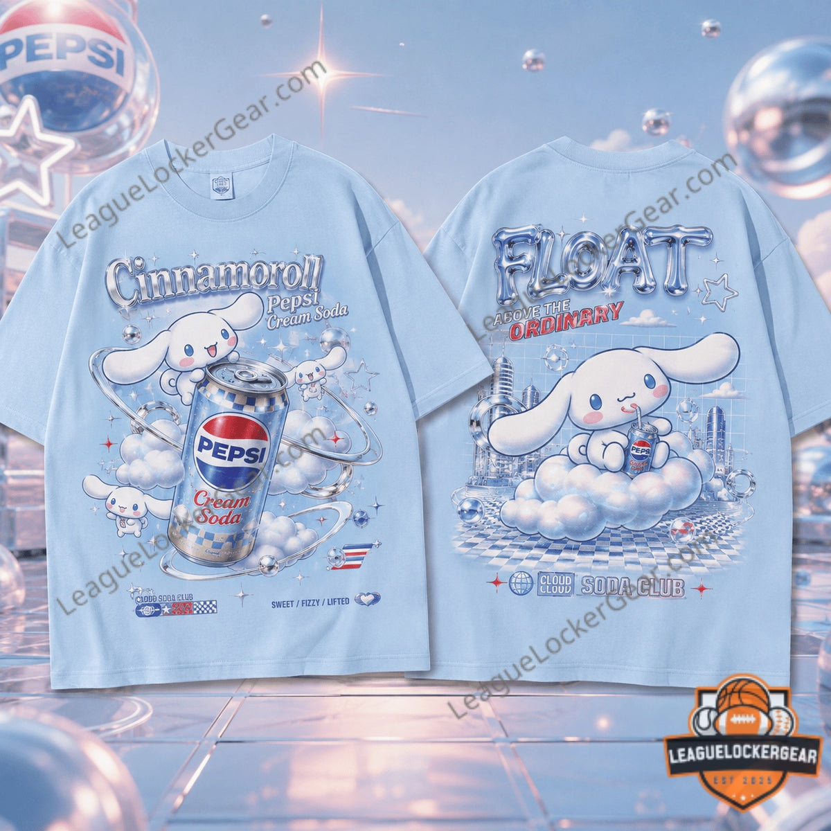 Cinnamoroll Pepsi Cream Soda Float T-Shirt - League Locker Gear