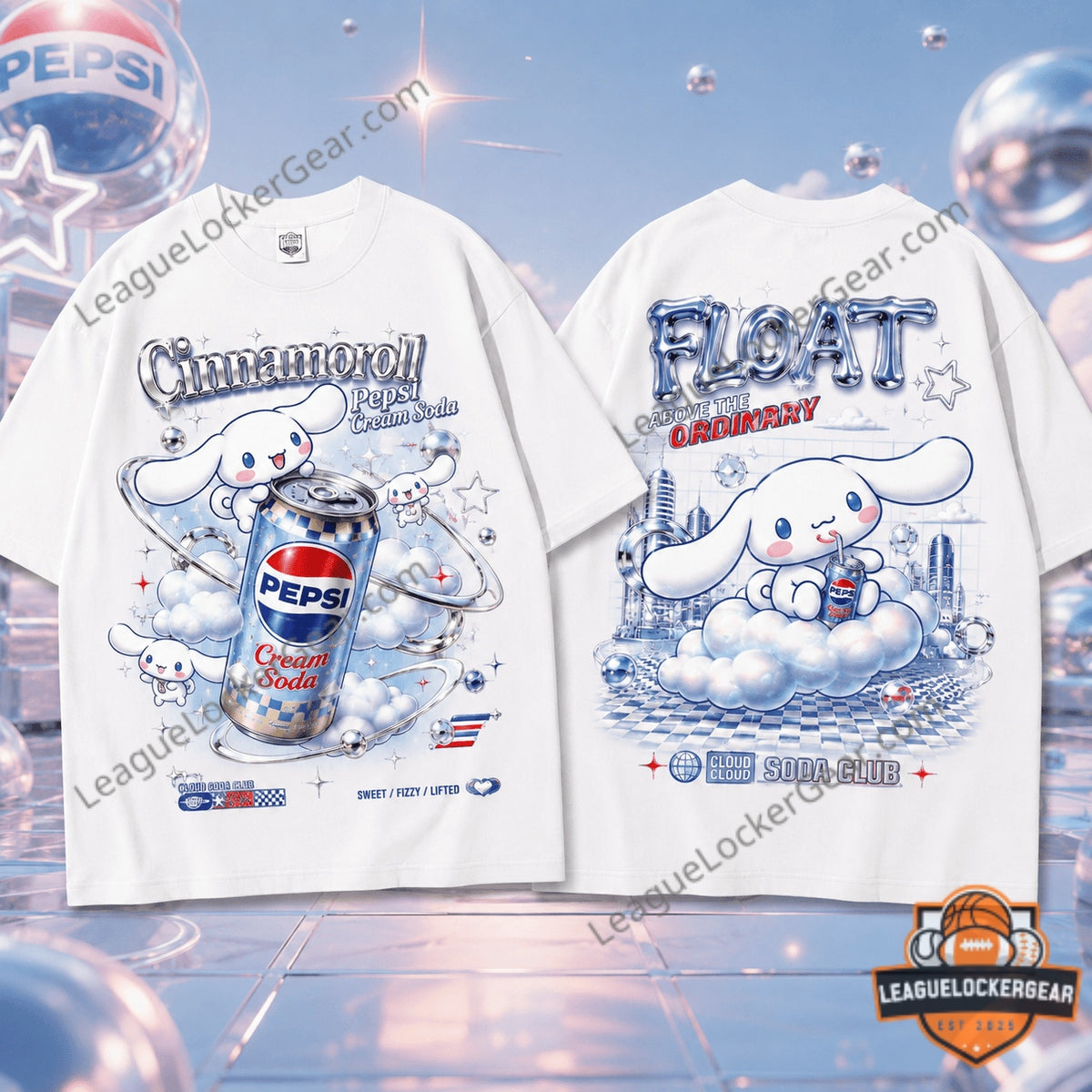 Cinnamoroll Pepsi Cream Soda Float T-Shirt - League Locker Gear