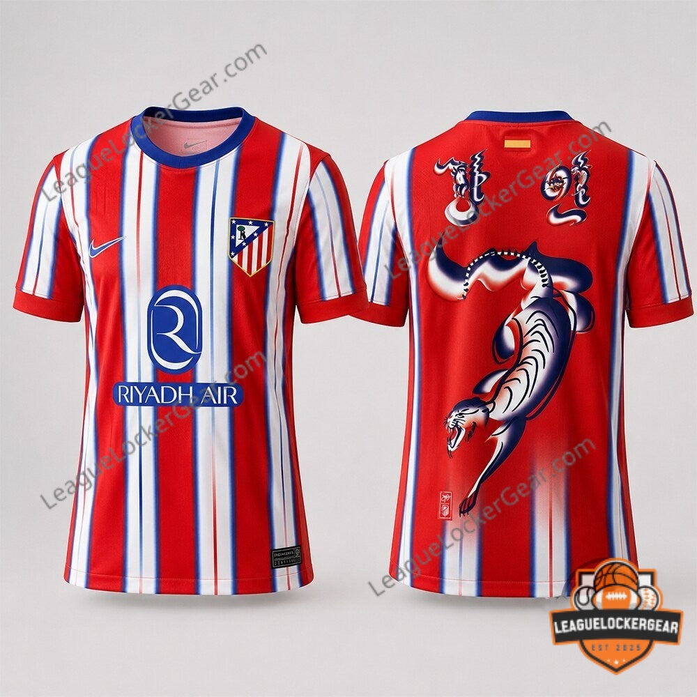 Atletico Madrid Over the Pitch Hyeokpil Soccer Jersey - LeagueLockerGear