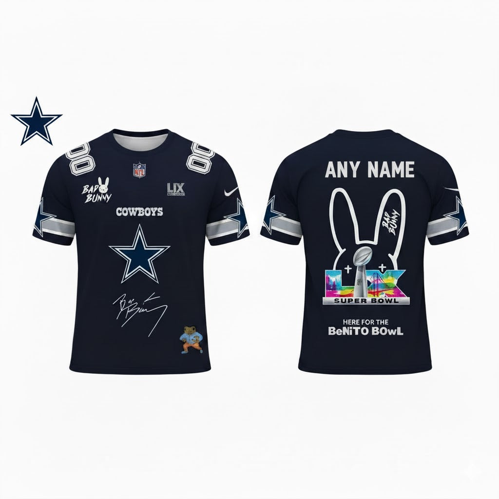 Dallas Cowboys x Bad Bunny Super Bowl LIX Hoodie – 2025 Limited Edition NFL Streetwear - LeagueLockerGear