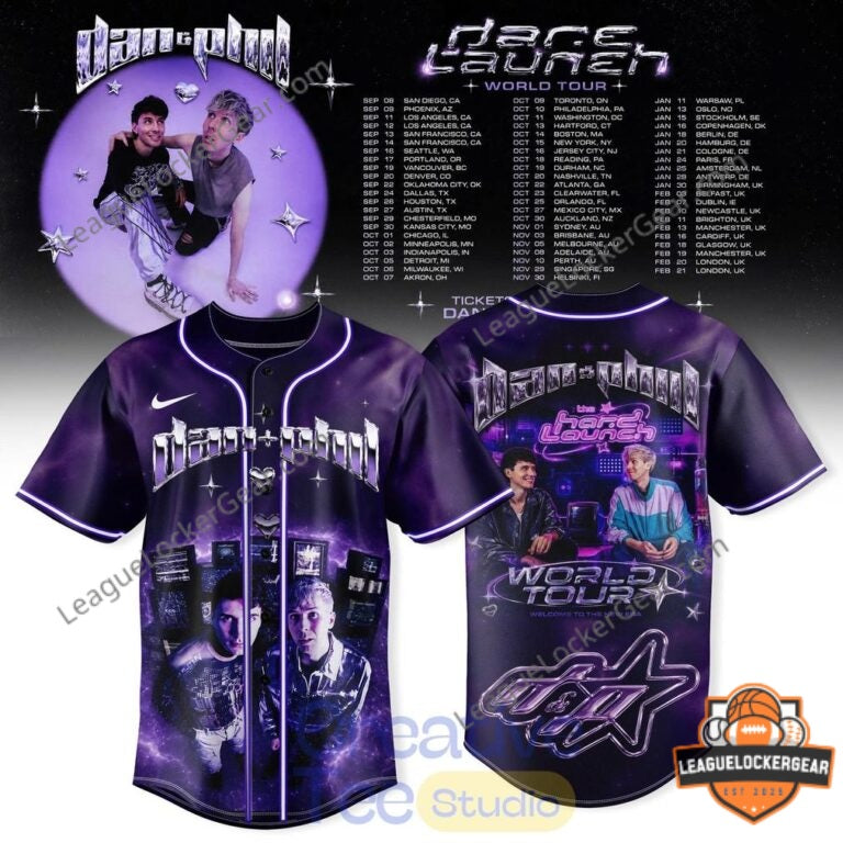 Dan and Phil The Hard Launch World Tour Baseball Jersey - LeagueLockerGear