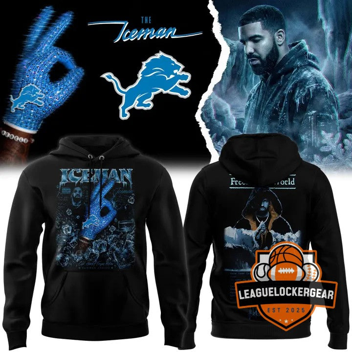 Iceman Drake Album x Detroit Lions Hoodie - LeagueLockerGear