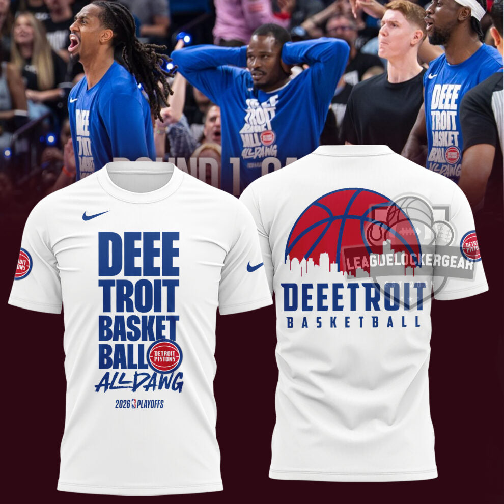 Detroit Pistons ALL-DAWG 2026 Playoffs Basketball T-Shirt - LeagueLockerGear