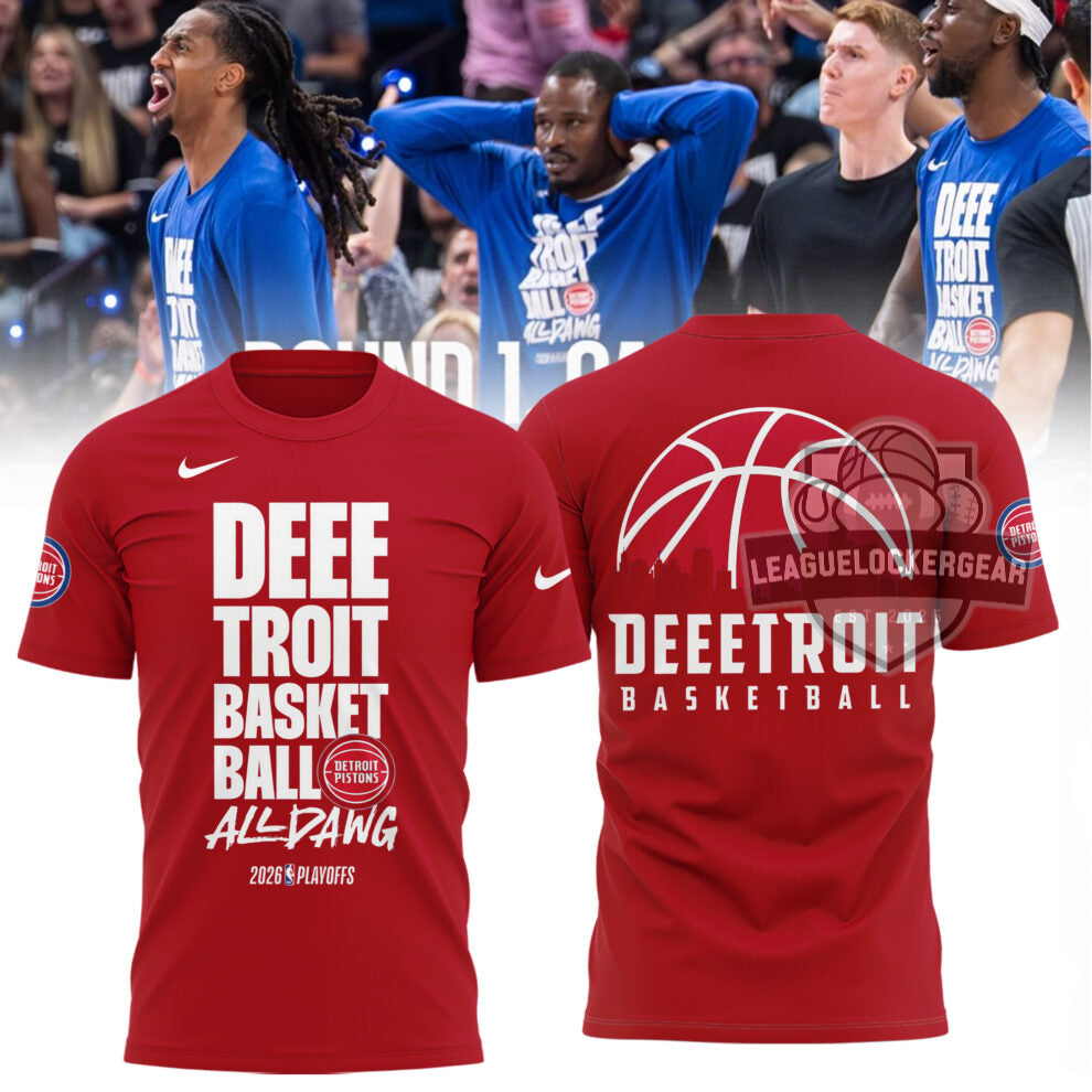 Detroit Pistons ALL-DAWG 2026 Playoffs Basketball T-Shirt - LeagueLockerGear