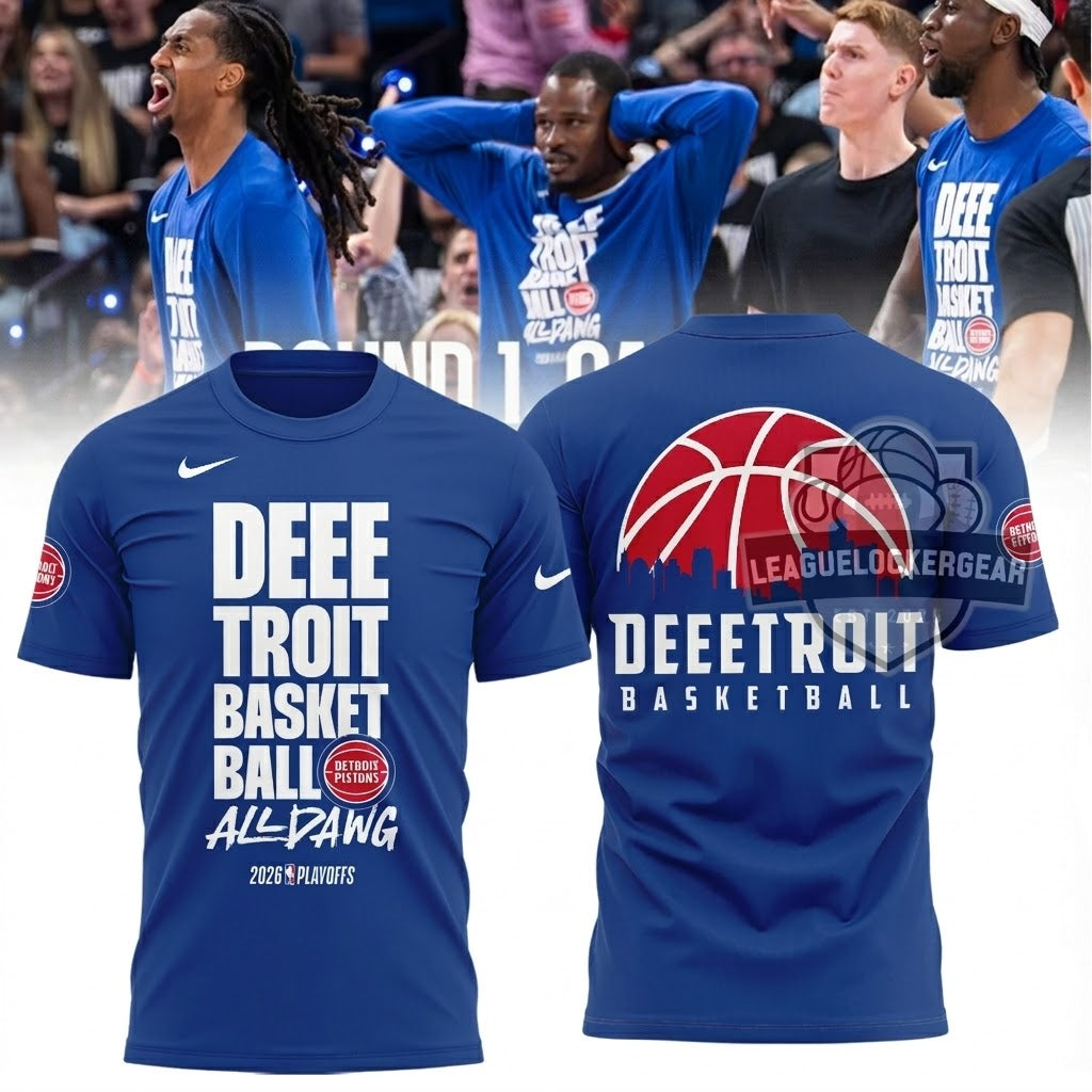 Detroit Pistons ALL-DAWG 2026 Playoffs Basketball T-Shirt - LeagueLockerGear