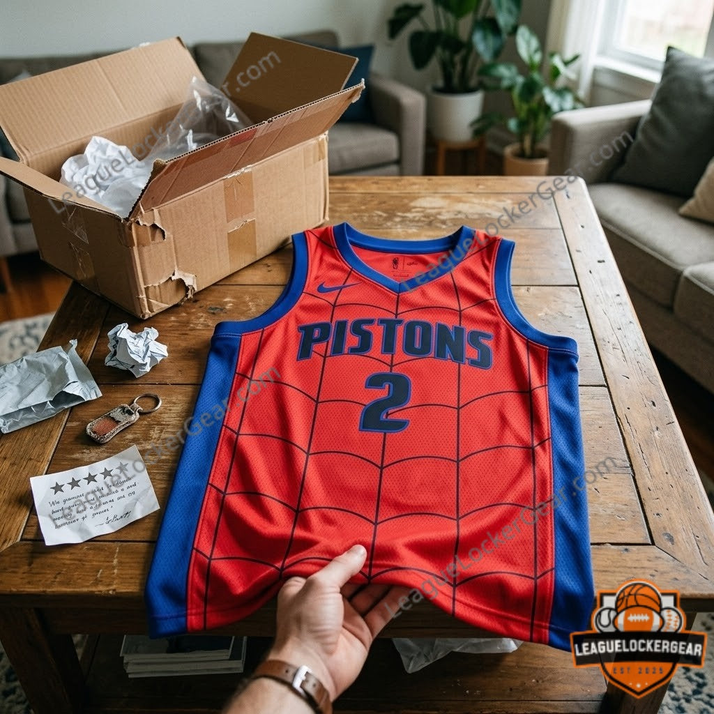 Detroit Pistons Spider-Man Cunningham Basketball Jersey - LeagueLockerGear