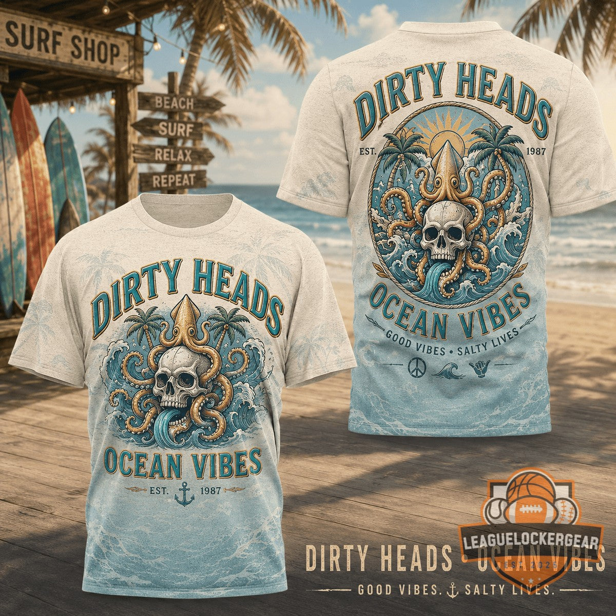 Dirty Heads Ocean Vibes Est. 1987 T-Shirt - LeagueLockerGear