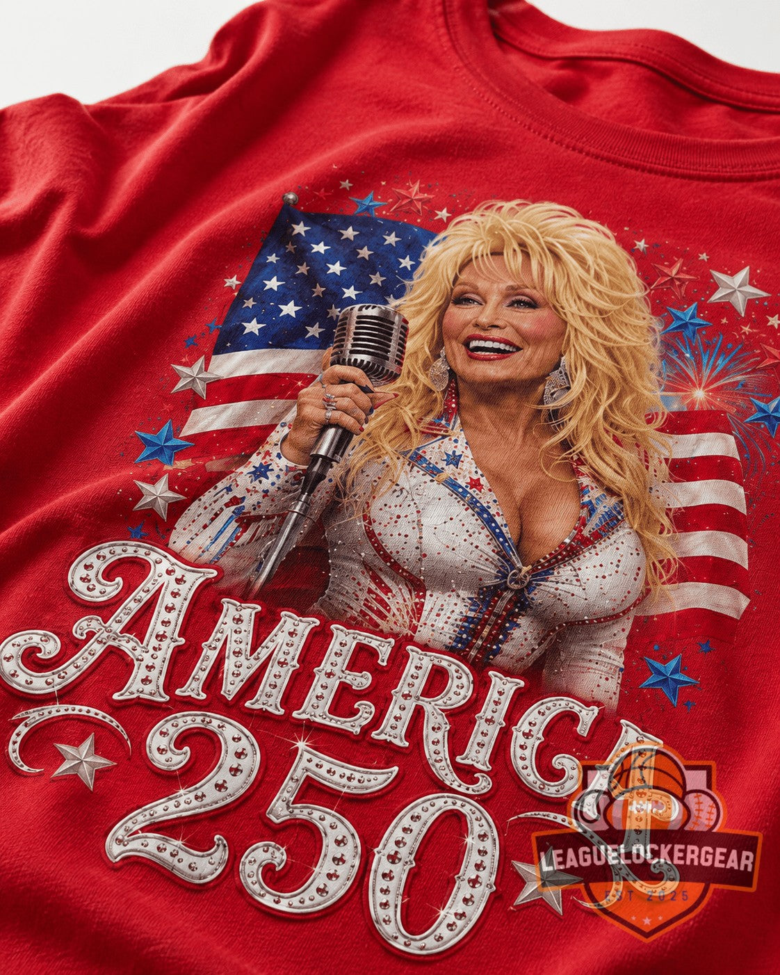 Dolly Parton America 250 Years Of Freedom T-Shirt - LeagueLockerGear