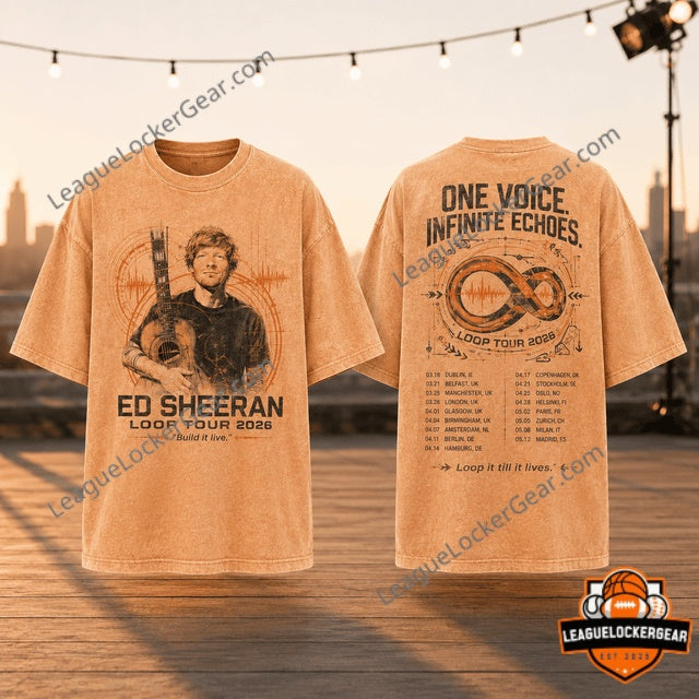 Ed Sheeran Loop Tour 2026 3D T-Shirt