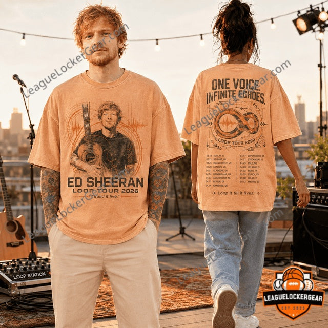 Ed Sheeran Loop Tour 2026 3D T-Shirt