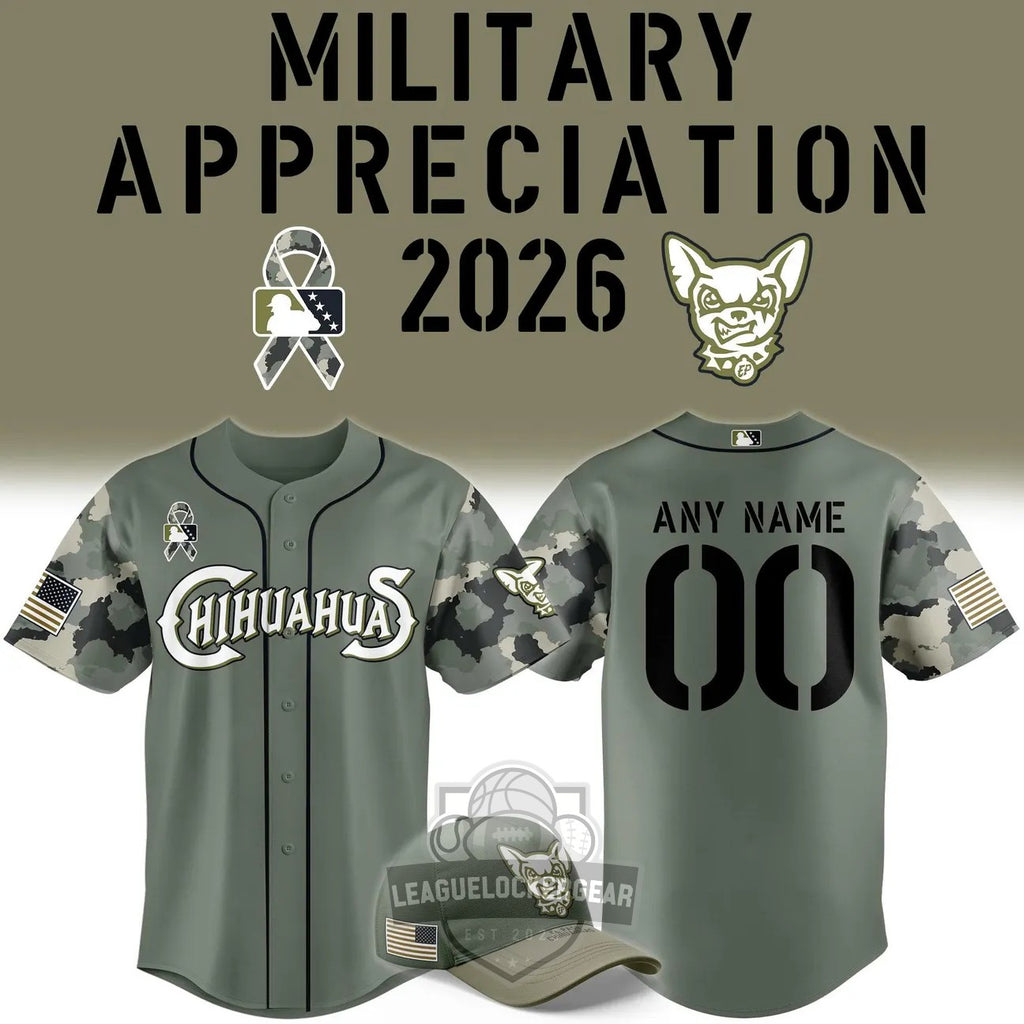 El Paso Chihuahuas Military Appreciation 2026 Baseball Jersey - LeagueLockerGear