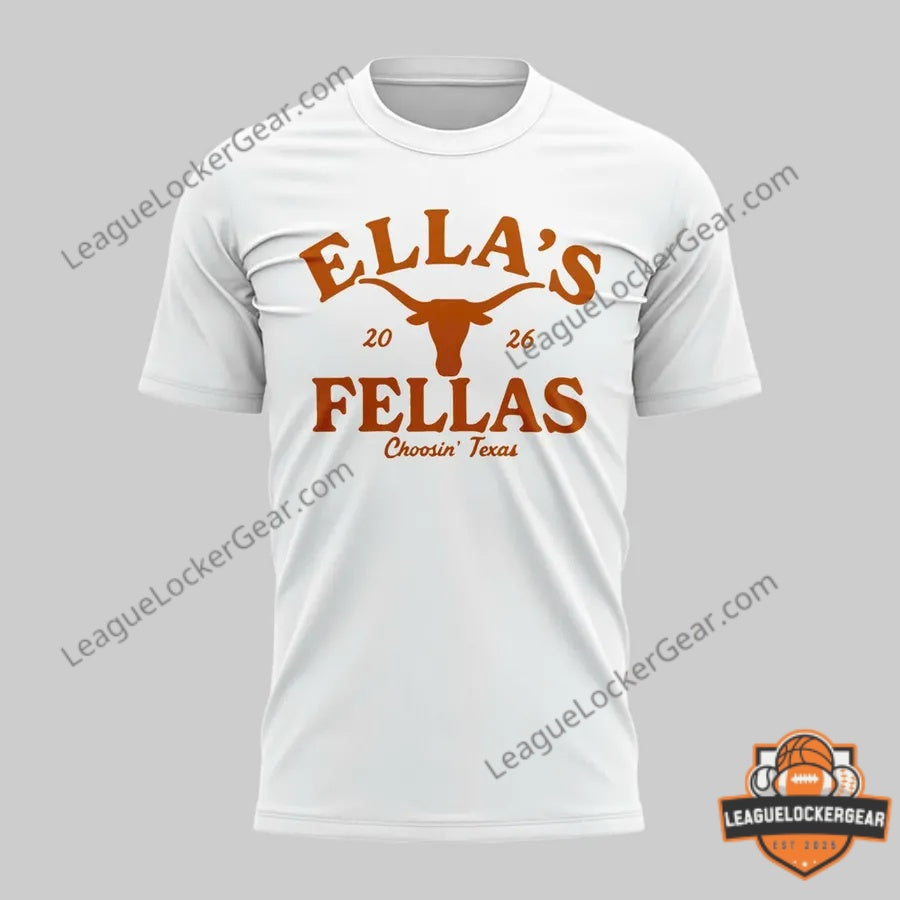 Ella Langley Texas Longhorns Ella's Fellas The Dandelion Tour 2026 T-Shirt