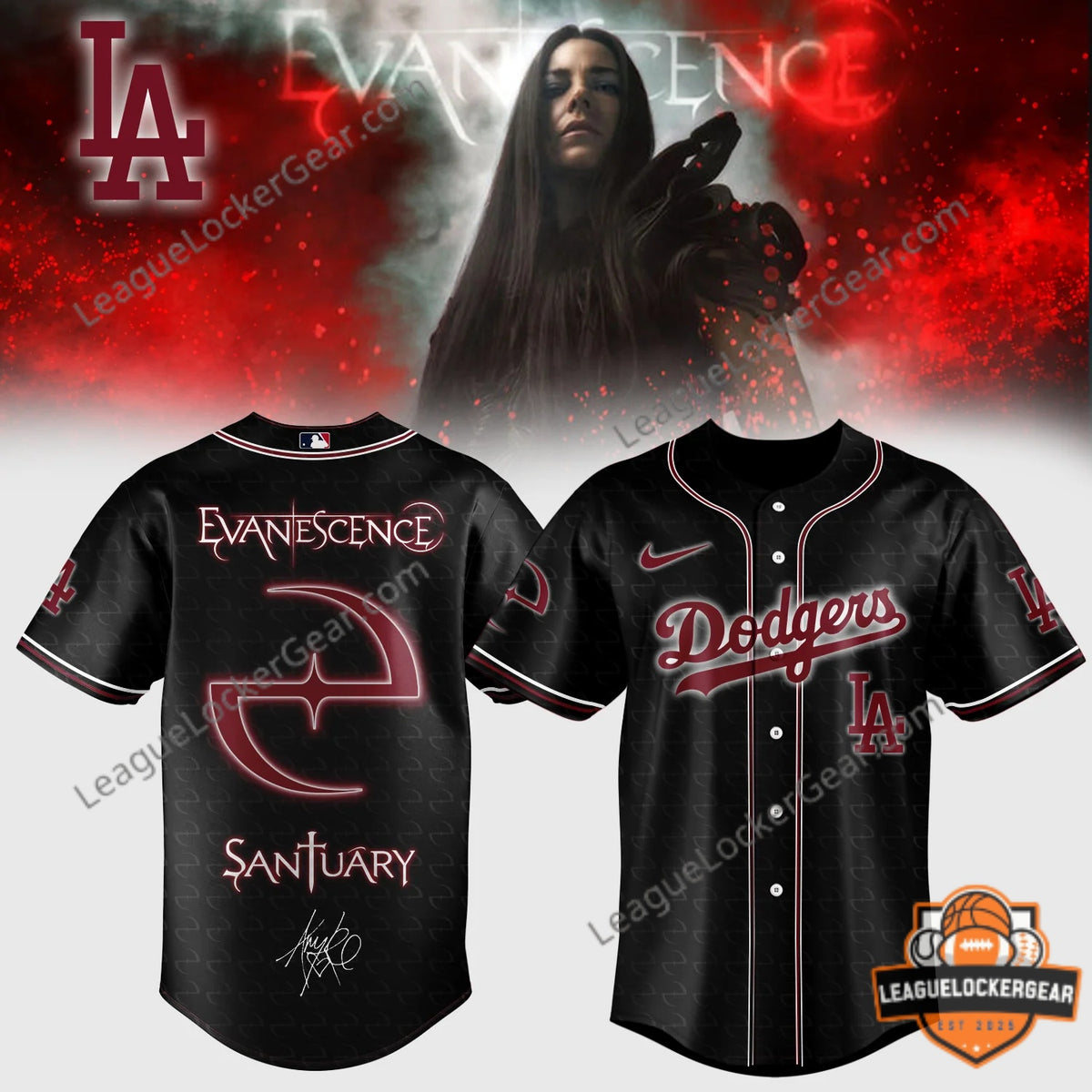 Evanescence x MLB All Team World Tour 2026 Baseball Jersey - LeagueLockerGear
